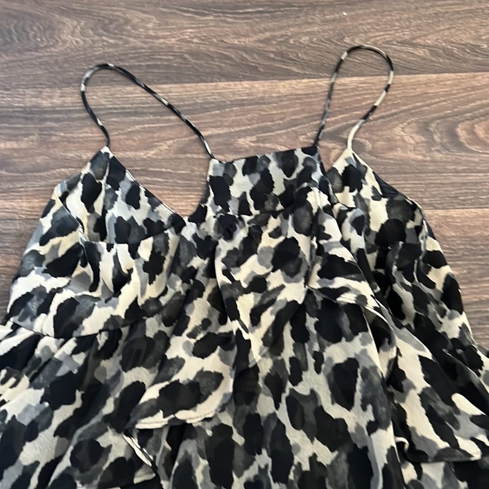 Zara Ruffle Leopard Shirt - Picture 4 of 4